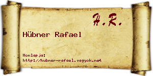 Hübner Rafael névjegykártya